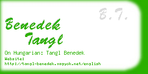 benedek tangl business card